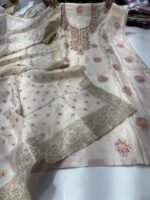 KDH Exclusive – Pure Upada Silk Dabka Work Designer Suit - Image 2