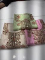 KDH Exclusive – Pure Upada Silk Dabka Work Designer Suit - Image 4