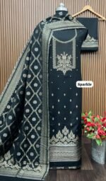 SUPER HIT Premium Weaving Pashmina Suit With Designer Stole - Image 2