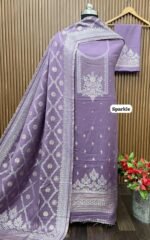 SUPER HIT Premium Weaving Pashmina Suit With Designer Stole - Image 3