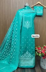 SUPER HIT Premium Weaving Pashmina Suit With Designer Stole - Image 5