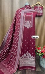 SUPER HIT Premium Weaving Pashmina Suit With Designer Stole