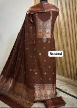 SUPER HIT Premium Weaving Pashmina Suit With Designer Stole - Image 5