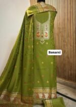SUPER HIT Premium Weaving Pashmina Suit With Designer Stole - Image 3